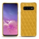 Samsung Galaxy S10 leather cover - Jaune soulèu - Couture