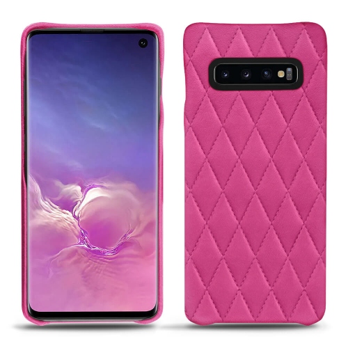 Capa em pele Samsung Galaxy S10Rose BB - Couture ( Pantone #DB599F )