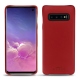 Coque cuir Samsung Galaxy S10 - Rouge PU