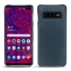 Custodia in pelle Samsung Galaxy S10+ - Jean vintage ( Roughtcut - Pantone 285U  ) 