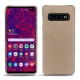 Coque cuir Samsung Galaxy S10+ - Taupe vintage ( Pantone 7530C ) 
