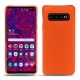Coque cuir Samsung Galaxy S10+ - Orange fluo
