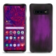 Samsung Galaxy S10+ leather cover - Violet Patine