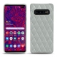 硬质真皮保护套 Samsung Galaxy S10+ - Gris - Couture ( Nappa - Pantone W428C ) 