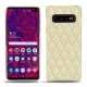 Capa em pele Samsung Galaxy S10+ - Ivoire - Couture ( Sleek P C12 - White ) 