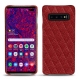 Custodia in pelle Samsung Galaxy S10+ - Tomate - Couture ( Pantone 187C ) 