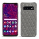 Samsung Galaxy S10+ leather cover - Acier vintage - Couture