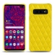 Custodia in pelle Samsung Galaxy S10+ - Jaune fluo - Couture