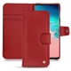 Samsung Galaxy S10E leather case - Rouge ( Nappa - Pantone 199C ) 