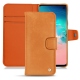 Housse cuir Samsung Galaxy S10E - Mandarine vintage ( Pantone 165C ) 