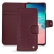 Samsung Galaxy S10E leather case - Lie de vin ( Pantone 5115C ) 