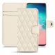 Funda de piel Samsung Galaxy S10E - Blanc - Couture ( Bologna - White ) 