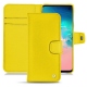 Housse cuir Samsung Galaxy S10E - Jaune fluo