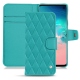 Capa em pele Samsung Galaxy S10E - Bleu fluo - Couture