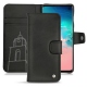 Housse cuir Samsung Galaxy S10E - Negre poudro