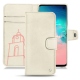 Housse cuir Samsung Galaxy S10E - Blanc escumo