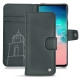 Samsung Galaxy S10E leather case - Blu marino