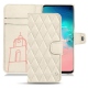 Lederschutzhülle Samsung Galaxy S10E - Blanc escumo - Couture