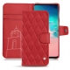 Samsung Galaxy S10E leather case - Rouge troupelenc - Couture