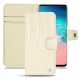 Capa em pele Samsung Galaxy S10E - Crocodile milk