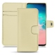 Samsung Galaxy S10E leather case - Beige PU