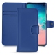Samsung Galaxy S10E leather case - Bleu Océan PU