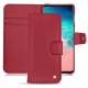 Housse cuir Samsung Galaxy S10E - Rouge passion