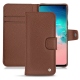 Funda de piel Samsung Galaxy S10E - Marron délicat