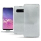 Samsung Galaxy S10 leather case - Platinium ( Pantone 877C ) 
