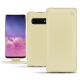 Housse cuir Samsung Galaxy S10 - Beige ( Nappa - Pantone 7502C ) 