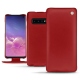Housse cuir Samsung Galaxy S10 - Rouge ( Nappa - Pantone 199C ) 