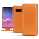 Custodia in pelle Samsung Galaxy S10 - Orange ( Nappa - Pantone 1495U ) 
