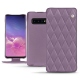 Housse cuir Samsung Galaxy S10 - Lilas - Couture ( Nappa - Pantone 2645U ) 