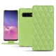 Lederschutzhülle Samsung Galaxy S10 - Vert olive - Couture ( Nappa - Pantone 578U ) 
