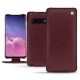 Capa em pele Samsung Galaxy S10 - Lie de vin ( Pantone 5115C ) 