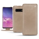 Housse cuir Samsung Galaxy S10 - Taupe vintage ( Pantone 7530C ) 