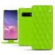 가죽 커버 Samsung Galaxy S10 - Vert fluo - Couture