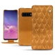 가죽 커버 Samsung Galaxy S10 - Or Maïa - Couture