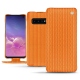 Housse cuir Samsung Galaxy S10 - Abaca arancio