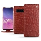 Funda de piel Samsung Galaxy S10 - Autruche ciliegia