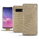 Housse cuir Samsung Galaxy S10 - Autruche desert