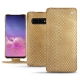 Housse cuir Samsung Galaxy S10 - Serpent sabbia