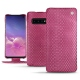 Samsung Galaxy S10 leather case - Serpent ciclamino