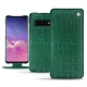 Samsung Galaxy S10 leather case - Crocodile pino