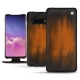 Custodia in pelle Samsung Galaxy S10 - Marron Patine