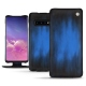 Housse cuir Samsung Galaxy S10 - Bleu Patine