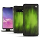 Samsung Galaxy S10 leather case - Vert Patine