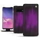 Samsung Galaxy S10 leather case - Violet Patine
