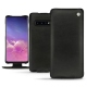 Samsung Galaxy S10 leather case - Negre poudro