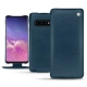 Samsung Galaxy S10 leather case - Blu mediterran